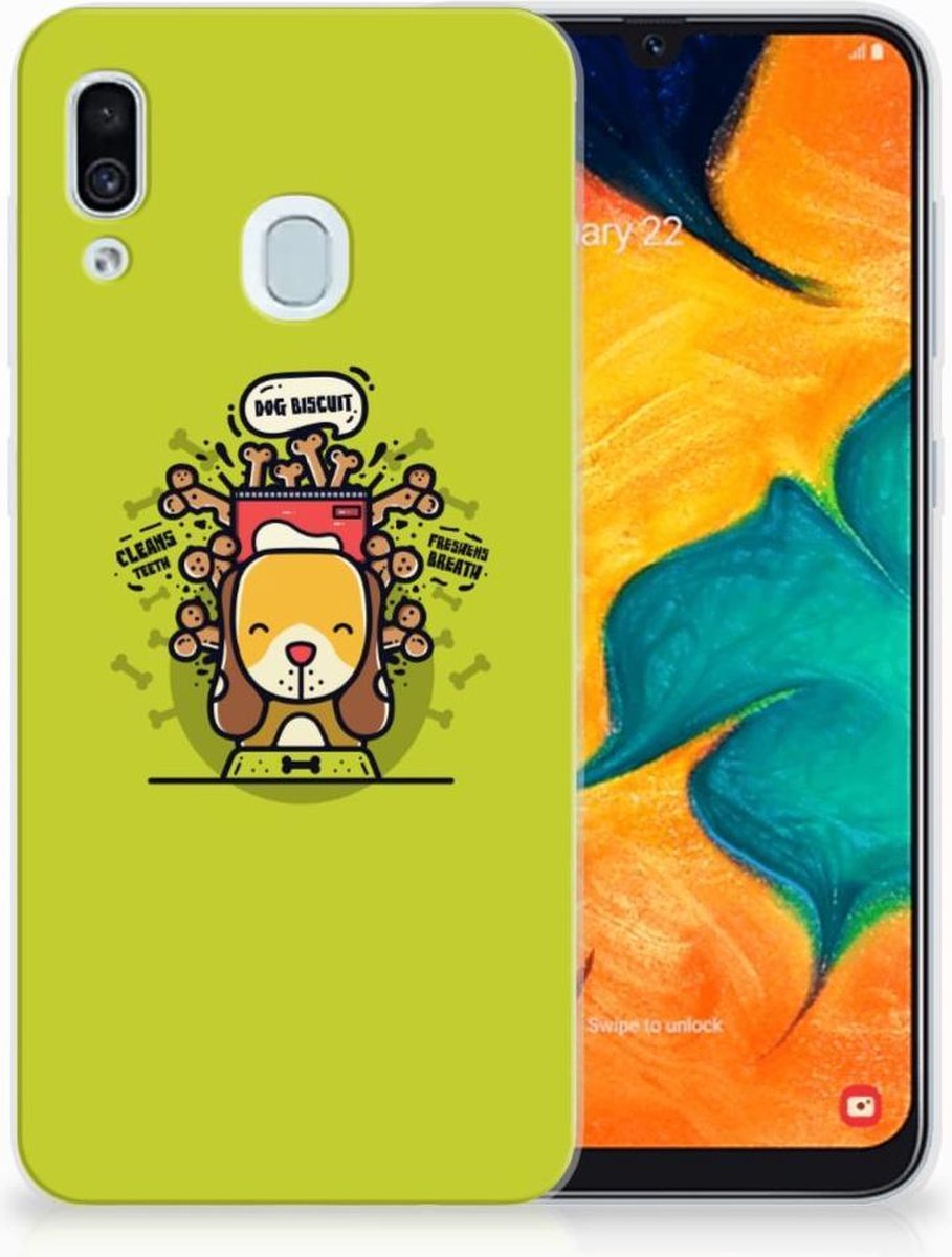 Samsung Galaxy A30 Telefoonhoesje met Naam Doggy Biscuit