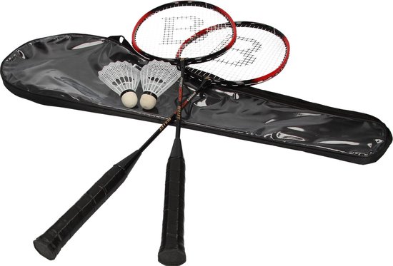 Pro Edition Bullet Badminton Set met Rackets en 2 Shuttles - 68 x 11 cm - Inclusief Draagzak