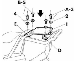 steun de top case top master shad voor moto bmw 1100 r rt 1996 à 2006 w0r16t