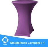 Statafelrok Luxe x 1 - Statafel Tafelrok - Statafelhoes - Stretch – LAVENDEL - ∅80 x 110 cm – geschikt voor Horeca Evenementen | Sta Tafel Hoes | Statafel | Staantafelhoes | Cocktailparty | T