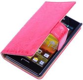 Bestcases Vintage Rood Book Cover LG Optimus L5