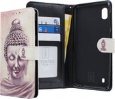 Samsung Galaxy A10 Bookcase hoesje - CaseBoutique - Boeddha Goud - Kunstleer