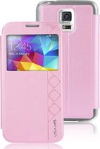 Usams (Starry Sky serie) book case hoesje - met venster - Roze kunststof - geschikt voor Samsung Galaxy S5