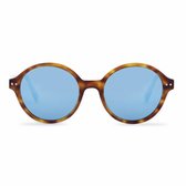 Xihe - Houten zonnebril - Tortoise, blauwe glazen