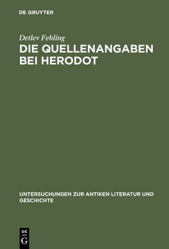Die Quellenangaben bei Herodot - cover