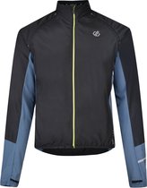 Dare2B Oxidate lichtgewicht windshelljas voor heren, ademende outdoorjas, zwart meteoor-grijs