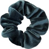 Kraagjeskopen.nl Chouchou Velours bleu sarcelle Accessoire pour cheveux élastique pour cheveux - 1 pièce