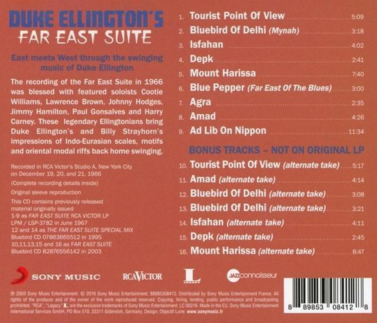 Duke Ellington's Far East Suite, Duke Ellington CD (album) Muziek