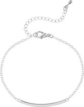 24/7 Jewelry Collection Gebogen Bar Armband - Zilverkleurig