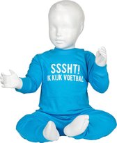 Fun2wear Pyjama SSSHT! IK KIJK VOETBAL Blauw maat 62