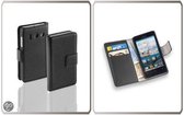 LELYCASE Bookstyle Wallet Case Flip Cover Bescherm Hoesje Huawei Ascend Y300 Zwart