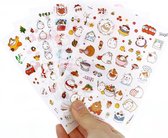 Kawaii stickers (6 vel)  met konijntjes - leuke plaatjes voor scrapbooking, agenda, brieven etc.  Japans design
