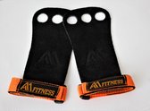3 Hole Anti Slip Hand Grips Voor alle Sporten - Premium Kwaliteit - Zwart - Small