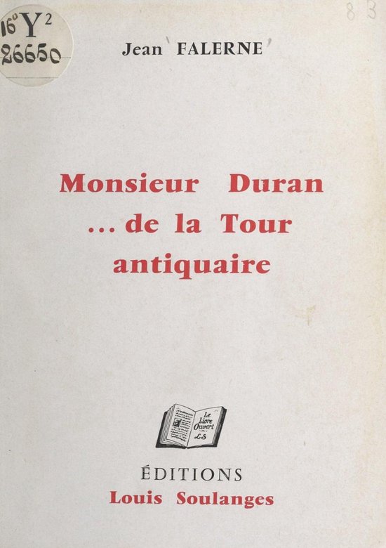 Monsieur Duran... de la Tour, antiquaire