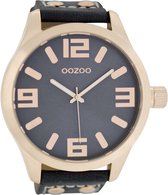 OOZOO Timepieces Polshorloge - C1107 - Donkerblauw - 51 mm