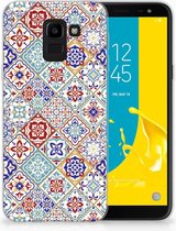 Geschikt voor Samsung Galaxy J6 2018 Uniek TPU Hoesje Tiles Color