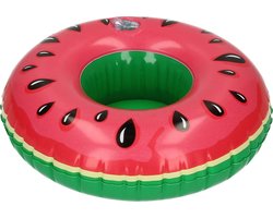 Opblaasbare Watermeloen Bekerhouder voor Bekers en Blikjes – 1 stuks – 18 x 18 x 6 cm  | Opblaas Meloen Drankhouder | Opblaasartikel | Zwembadaccessoire | Drankhouders | Bekerhouders | Opblaasartikelen | Opblaasfiguur