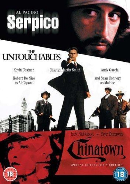 Movie - Serpico / The Untouchables / Chinatown