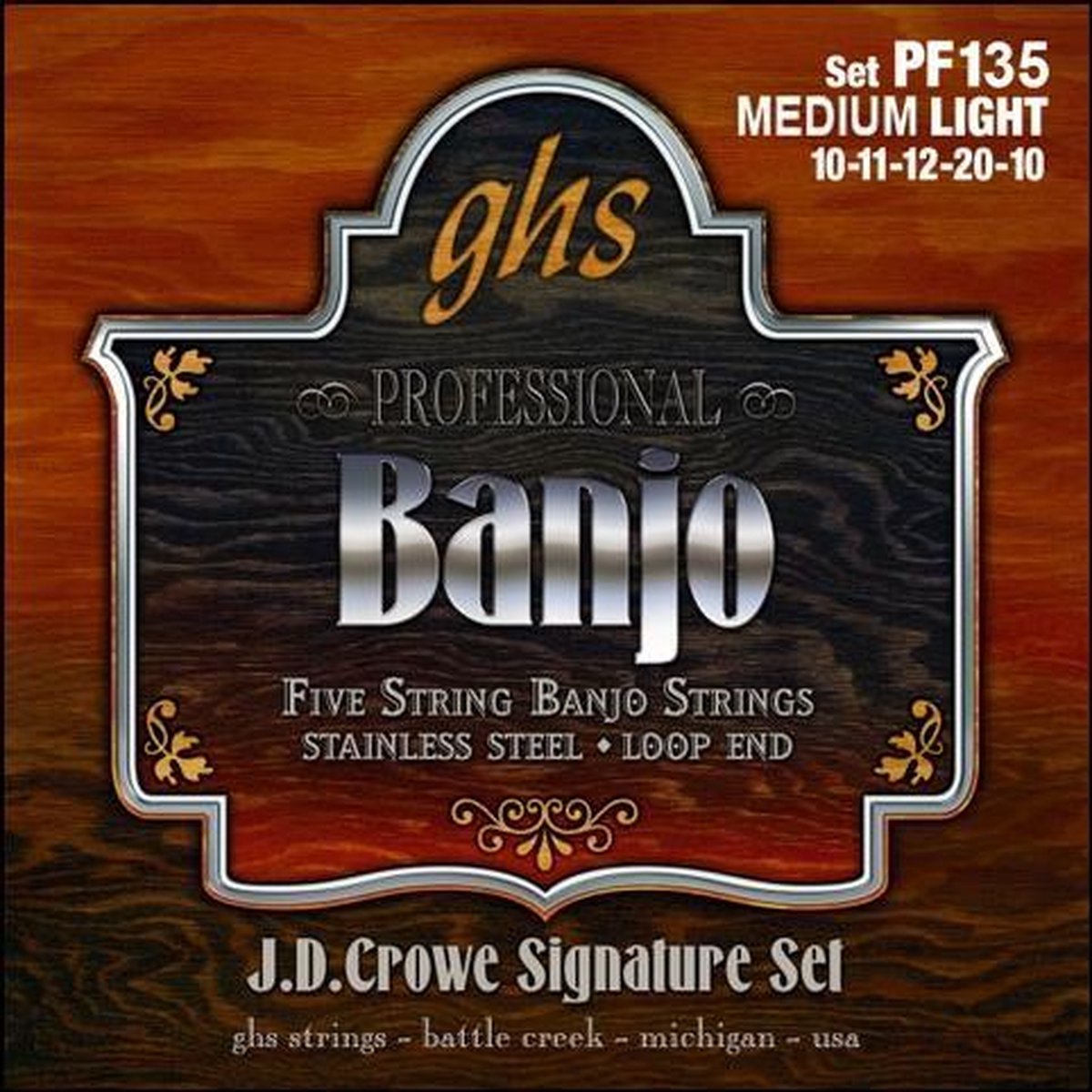 GHS PF135 Medium Light JD Crowe Signature Banjo Strings banjosnaren