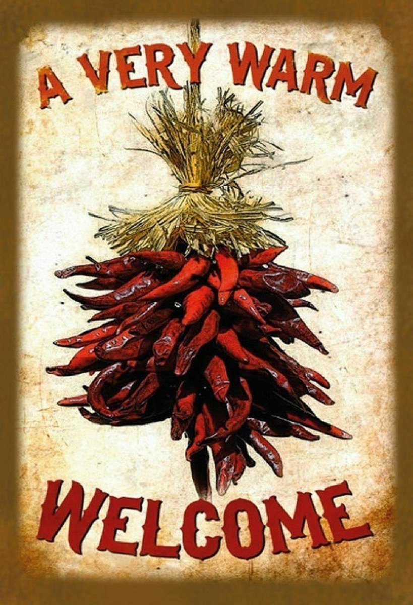 metal signs UK Wandbord - A Very Warm Welcome -20x30cm multi