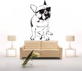 Muursticker - Hond - 58x102 - Zwart