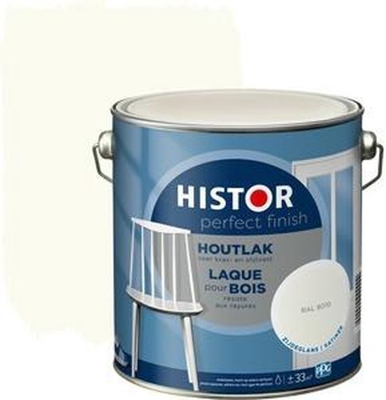 tandarts ondersteuning specificatie Histor Perfect Finish Houtlak- Zijdeglans - RAL 9010 - 2,5 Liter | bol.com