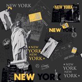 Dutch Wallcoverings Behang New York - zwart/geel