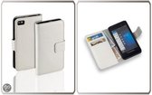 LELYCASE Book Case Flip Cover Wallet Hoesje BlackBerry Z10 Wit