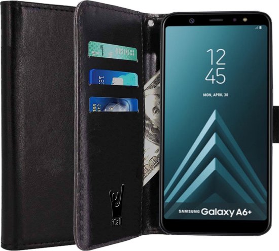 Samsung Galaxy A6 Plus Hoesje - Book Case Leer Wallet Cover Portemonnee  Pasjeshouder... | bol.com