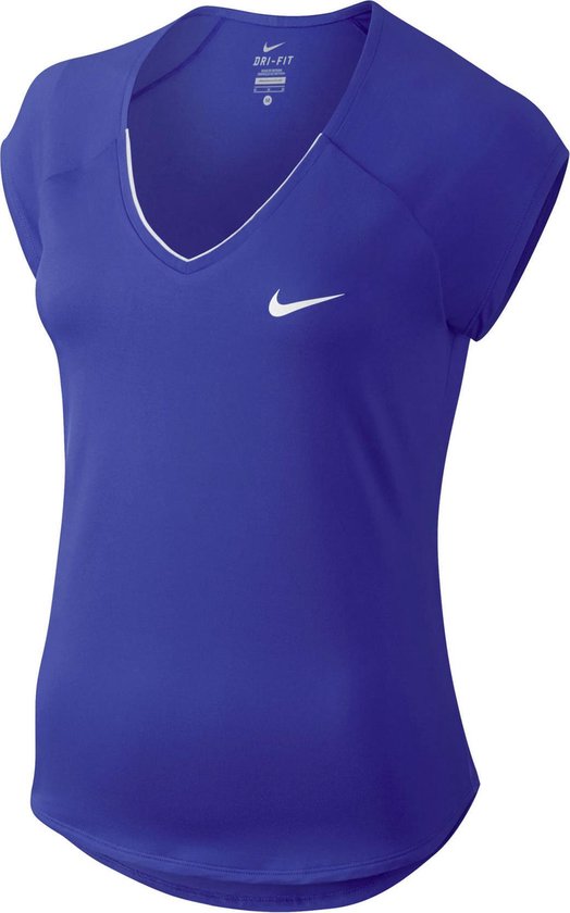 pindas Poëzie In hoeveelheid Nike Pure Tennis Top Dames Sportshirt - Maat L - Vrouwen - paars/wit |  bol.com