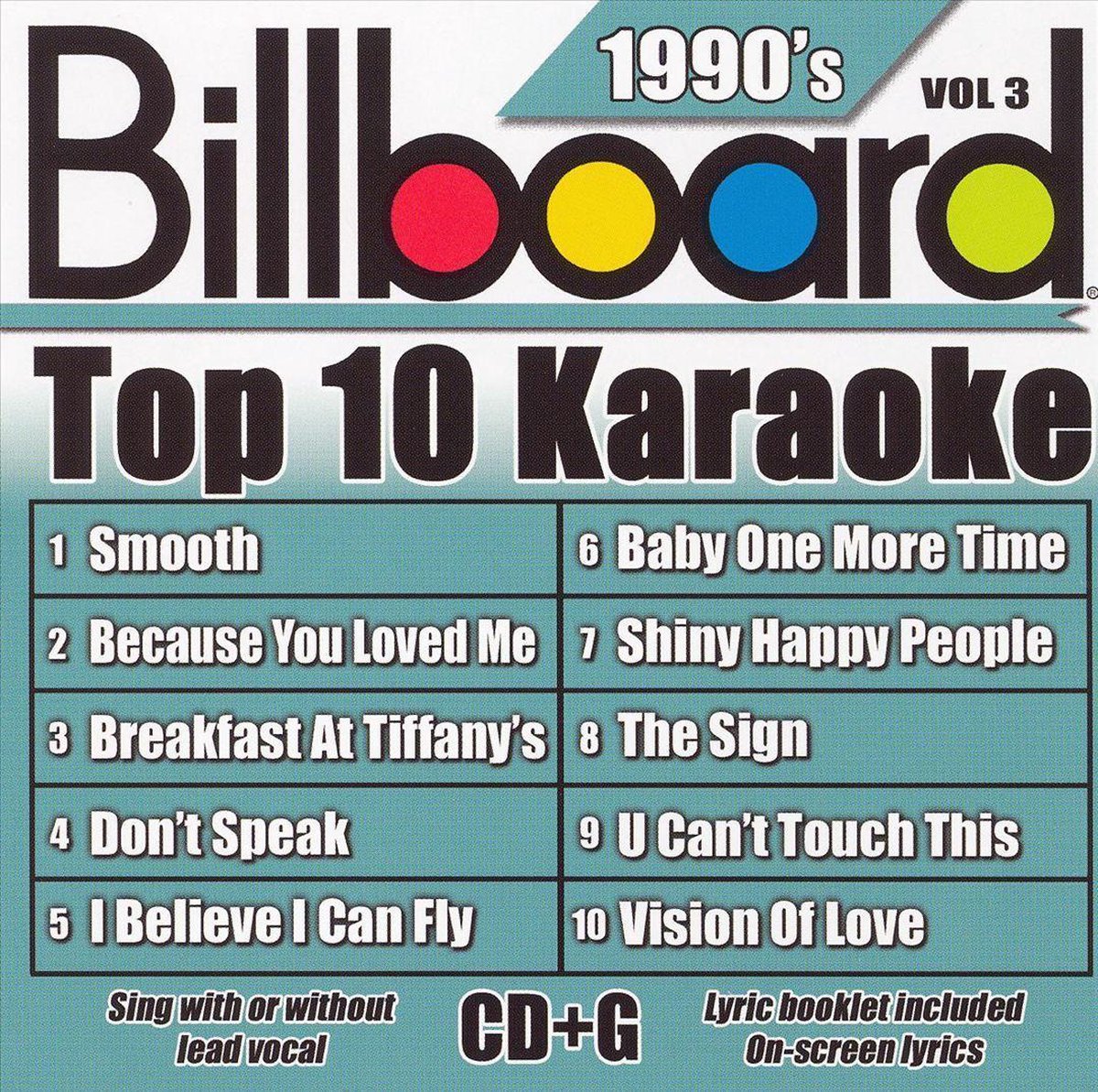 Afbeelding van product Billboard Top 10 Karaoke: 1990's, Vol. 3