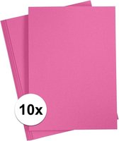 10x Fuchsia roze A4 vel 180 grams - hobby karton