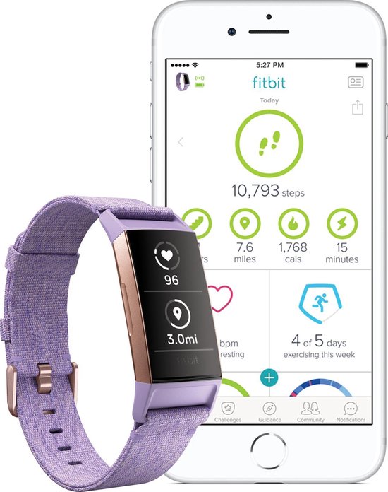 Fitbit Charge 3 Special Edition - Activity tracker - Lavender | Bestel nu!