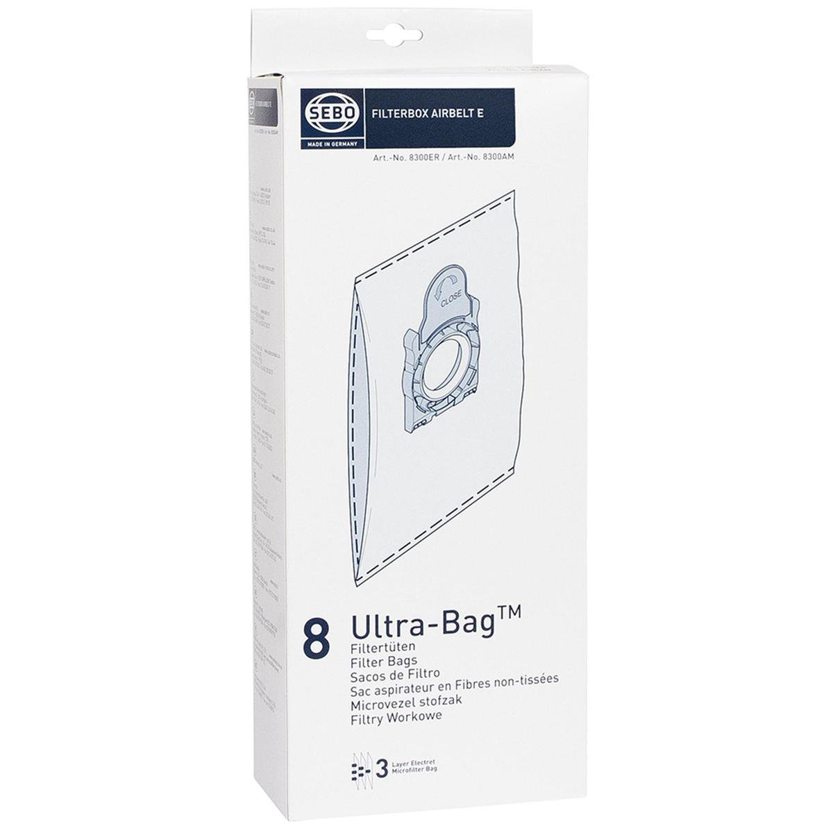 Sebo Stofzuigerzak Fleece E-serie 8 Stuks