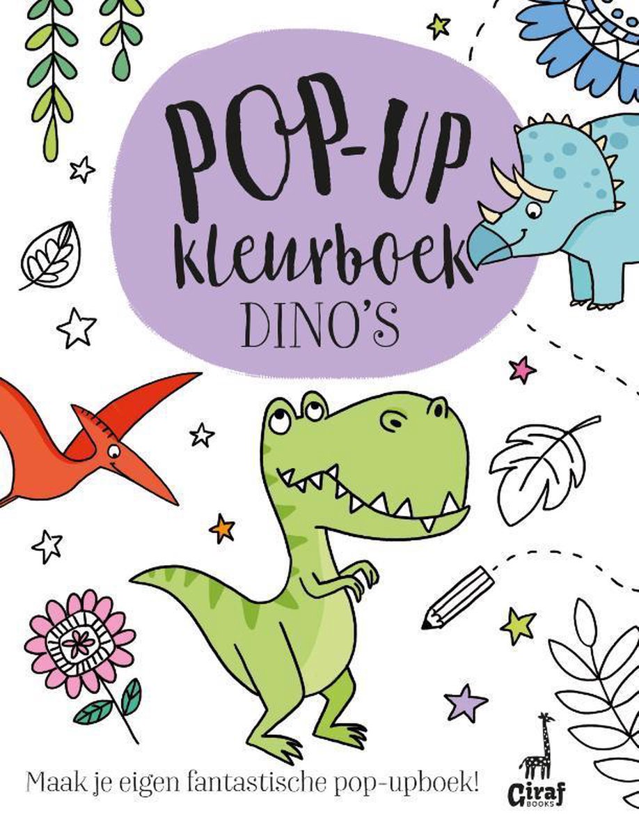 kijken Afgekeurd uniek Pop-up kleurboek Dino's | 9789492616128 | Boeken | bol.com