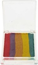 Splitcake rood - paars - goud - geel - groen rood - paars - goud - geel - groen