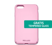 Xellec iPhone 6/6S Plus Hard Case 1mm - Pink - GRATIS Tempered Glass