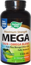 Bol.com Nature's Way Maximale sterkte Omega 3/6/9 Mix Limoen smaak 1350 mg - 180 gelcapsules - Visolie - Voedingssupplement aanbieding