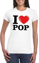 I love pop t-shirt wit dames XL