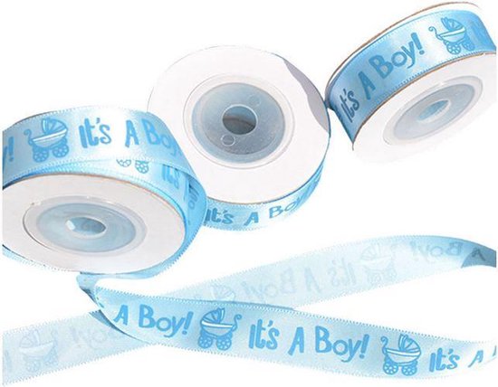 Foto: 10 meter lint it s a boy geboorte 1 5cm