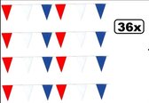 36x Vlaggenlijn rood/wit/blauw 10 meter