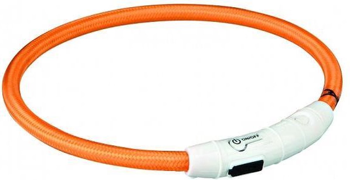 Trixie Halsband Hond Flash Lichthalsband Usb Tpu / Nylon Oranje - 65X0.7 cm  | bol.com