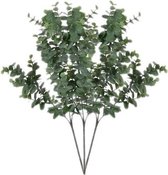 3x Grijs/groene Eucalyptus kunsttakken kunstplanten 65 cm - Kunstplanten/kunsttakken - Kunstbloemen boeketten