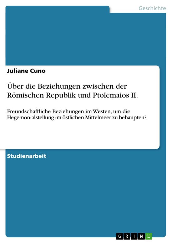 �Ber Die Beziehungen Zwischen Der R�Mischen Republik Und ... - cover