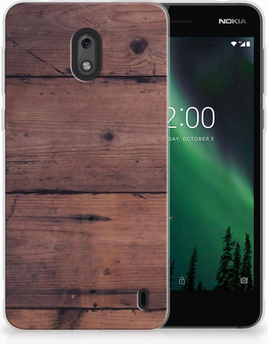 Nokia 2 Bumper Hoesje Old Wood