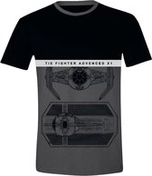 Star Wars - Tie Fighter Advanced T-Shirt - Zwart - S