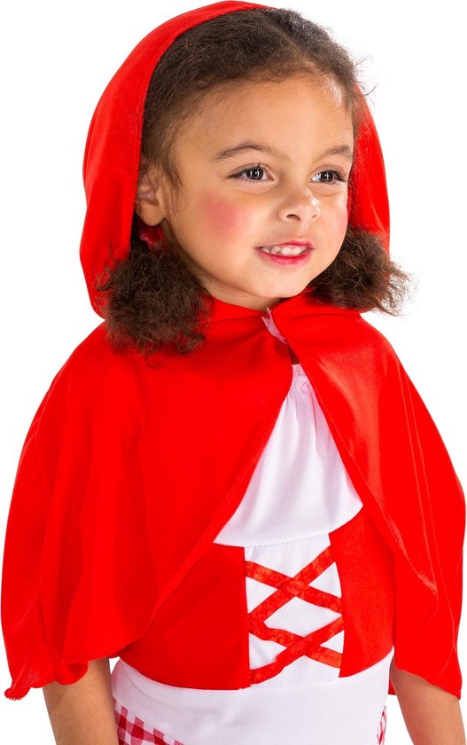 Kinderkostuum Roodkapje voor kinderen 5-7 jaar verkleedkleding - Tectake