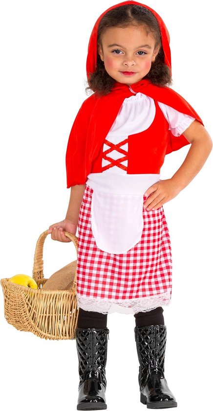 Kinderkostuum Roodkapje voor kinderen 5-7 jaar verkleedkleding