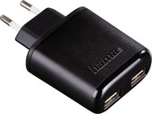 Hama Autodetect picco dual-USB reislader 4.8A zwart