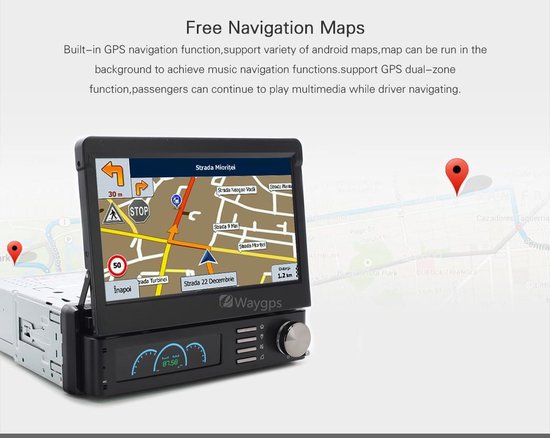 Editor radicaal Maken Android Autoradio 1Din WiFi BlueTooth Gratis Navigatie Touchscreen en  GRATIS... | bol.com